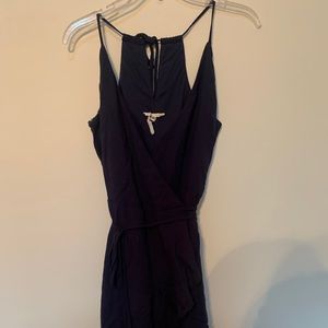 boutique navy wrap dress